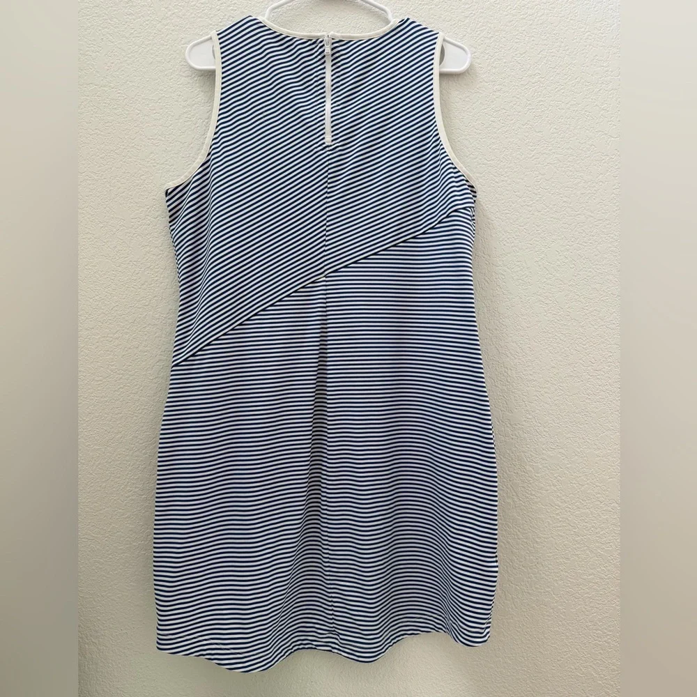 Tommy Bahama IslandZone Aubrey Cassia Navy Blue and White Striped Dress, Large - Picture 6 of 13